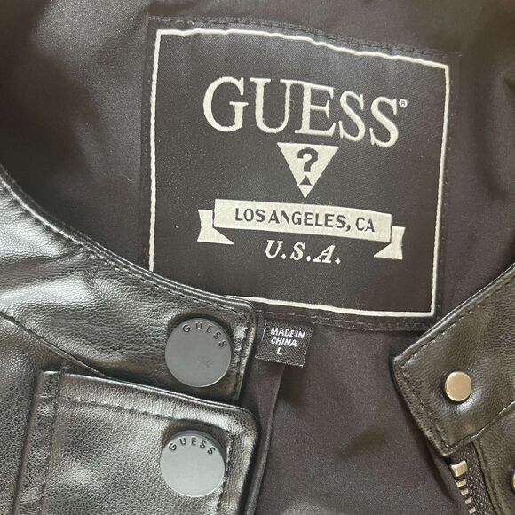 Women's Guess Leather Jacket - Picture 3 of 8